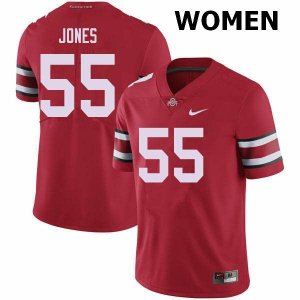 Women's Ohio State Buckeyes #55 Matthew Jones Red Nike NCAA College Football Jersey Spring CFY5344ZR